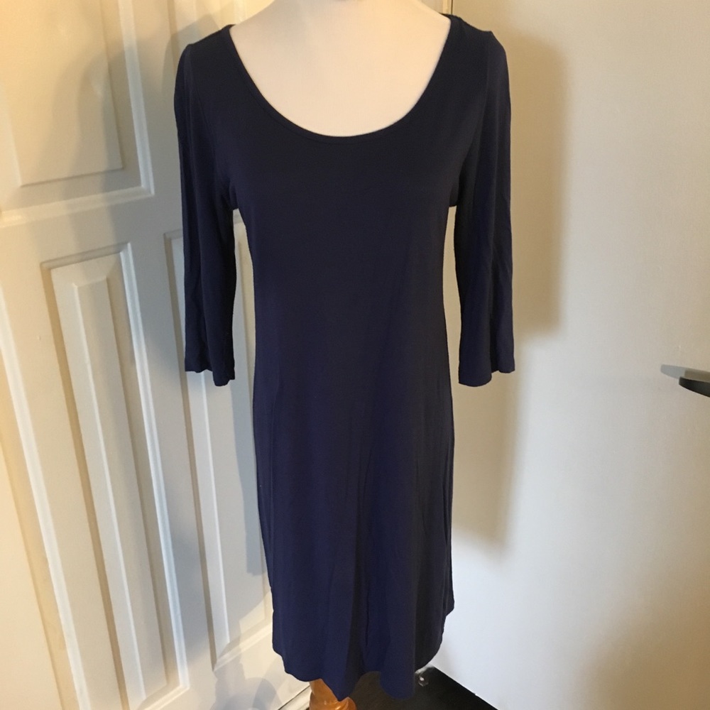 Navy Blue Long Sleeve Dress